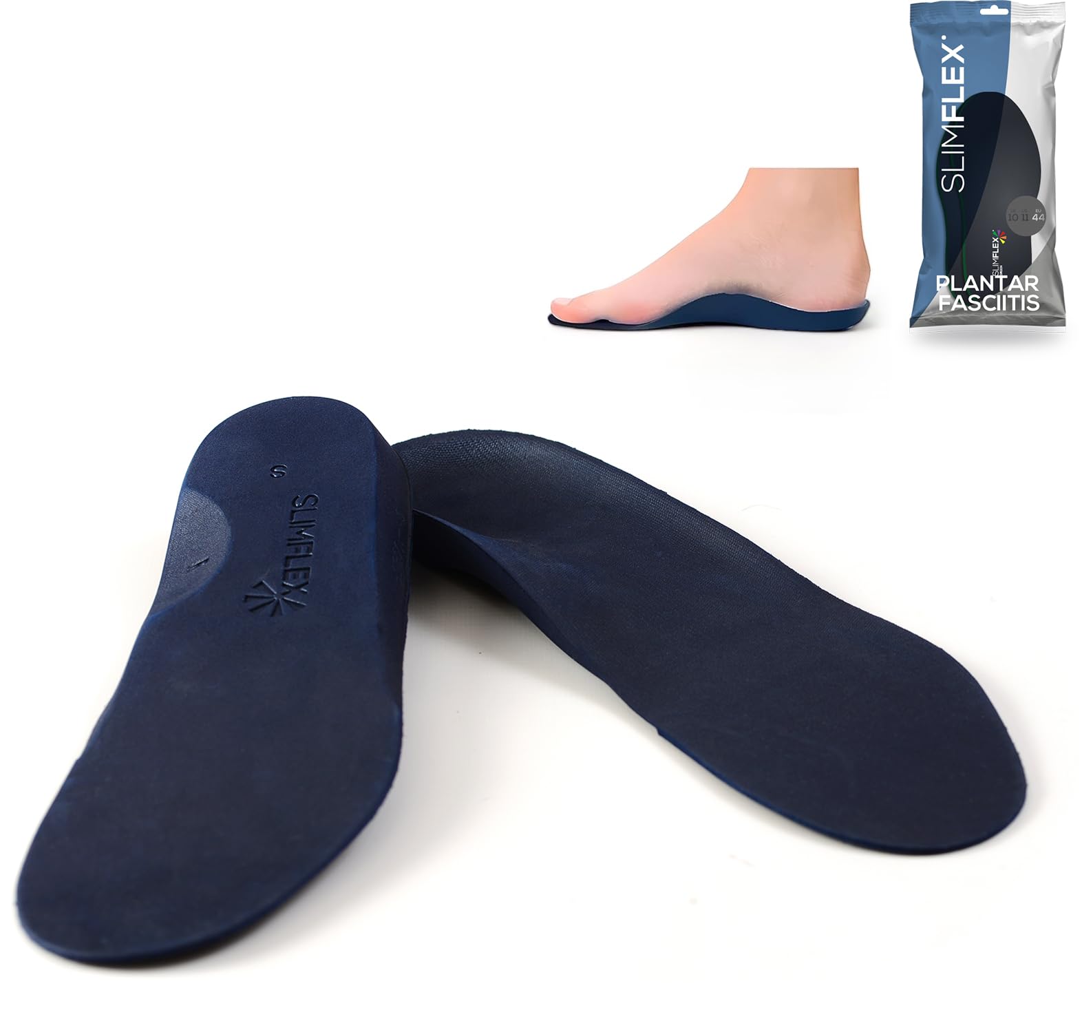 Achilles Tendonitis Support Insole | Slimflex Simple Full Length | Firm High Density | Maximum Heel Elevation Orthotic Insoles shorten Achillies Tendon, reliving Pain and Curing The Condition