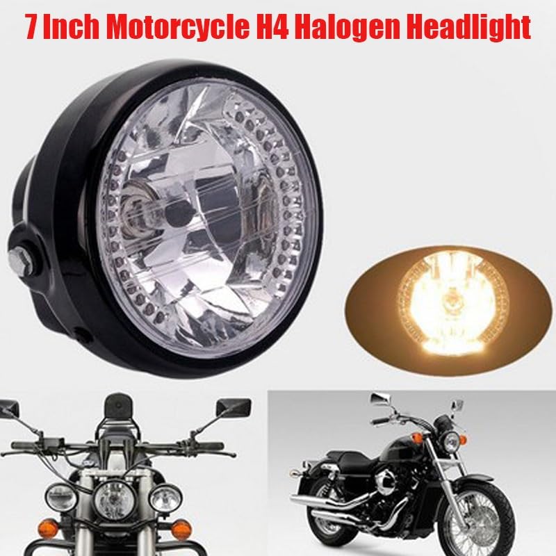 Phare de moto 7 pouces avec clignotant LED intégré et support Bracket-B - 2