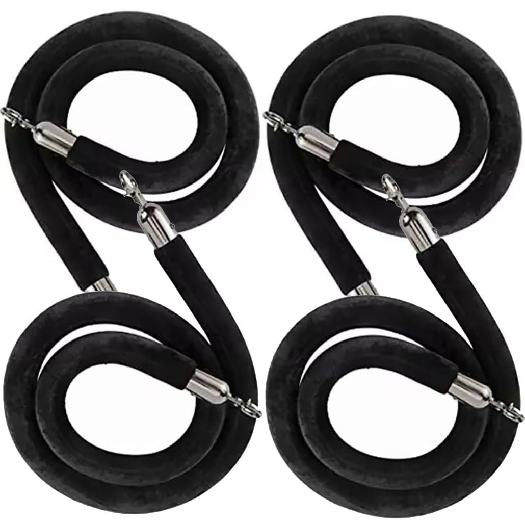VEVOR Stanchion Post With Velvet Rope, 6-Pack Crowd Control Stanchion With 6PCS 5FT Black Velvet - View #8