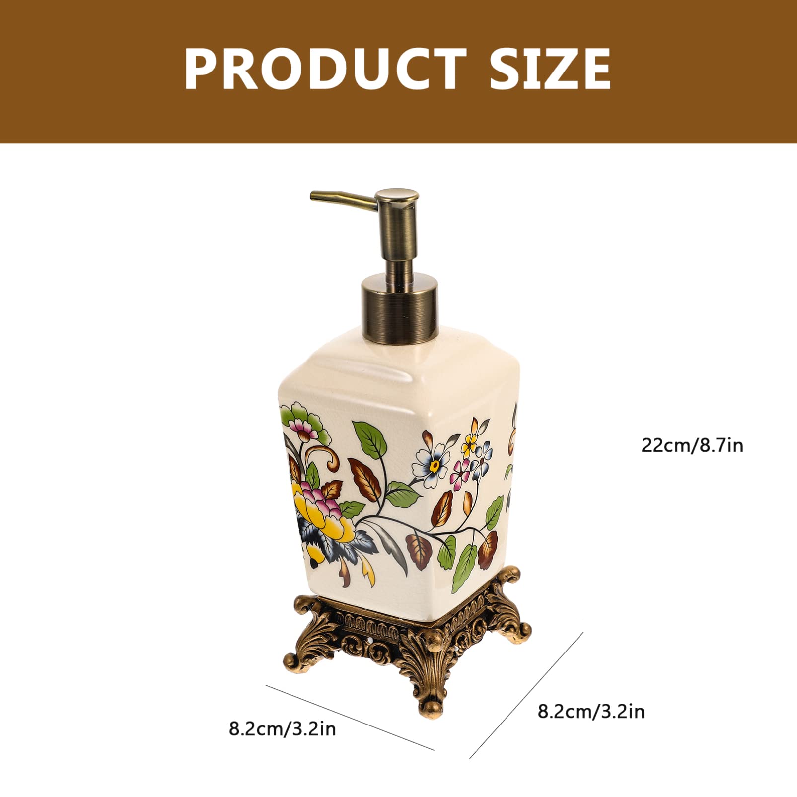 Cabilock Bottiglia Di Lozione Vintage Bottiglia Con Pompa in Schiuma Distributore Di Sapone in Porcellana Flaconi Di Shampoo Ricaricabili Ceramica Domestico Prodotti Da Bagno Viaggiare
