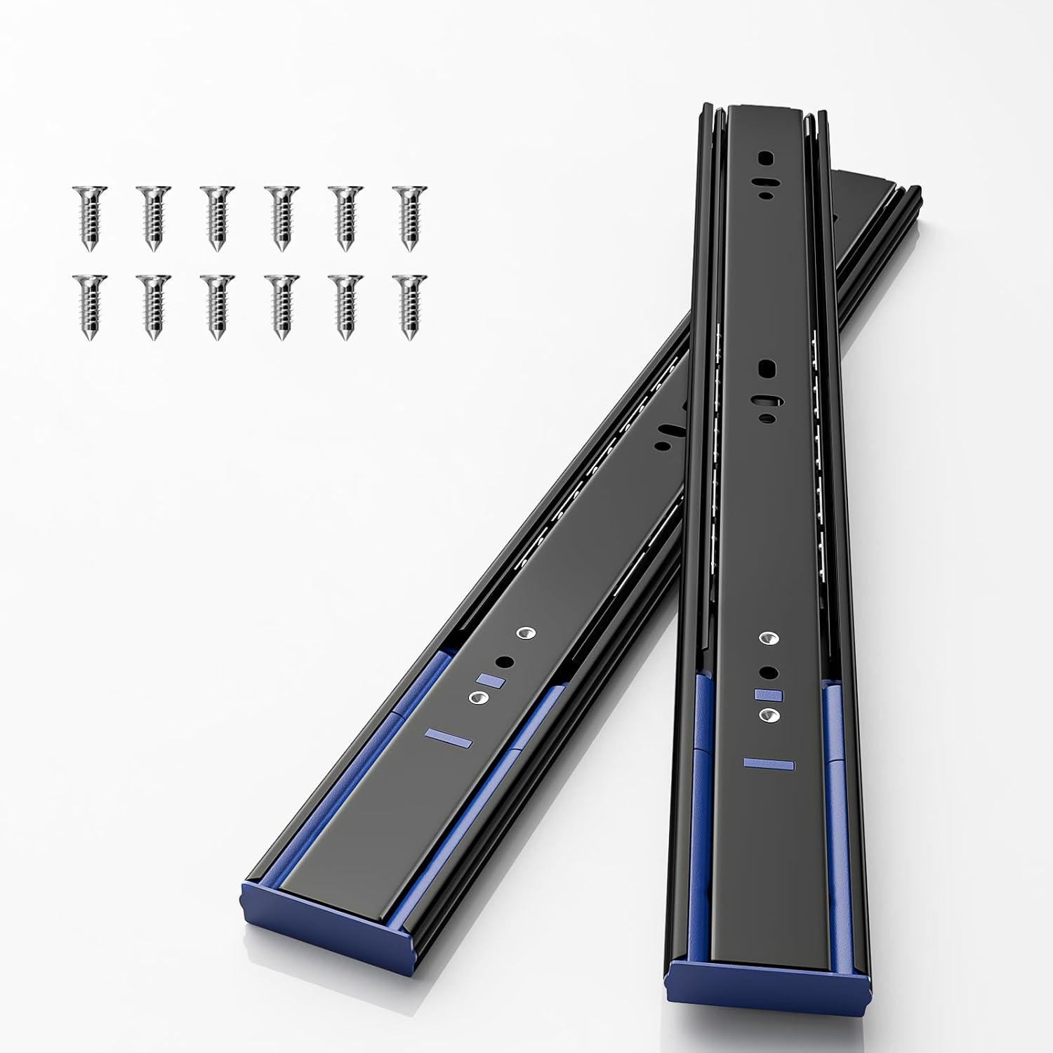 1 Pair Soft Close Drawer Slides 12 14 16 18 20 22 24 Inch 100 lb Load Capacity Full Extension Ball Bearing Side Mount Drawer Slides with Soft Close Drawer Slides (Soft Close, 20 inch) Soft close 20 Inch