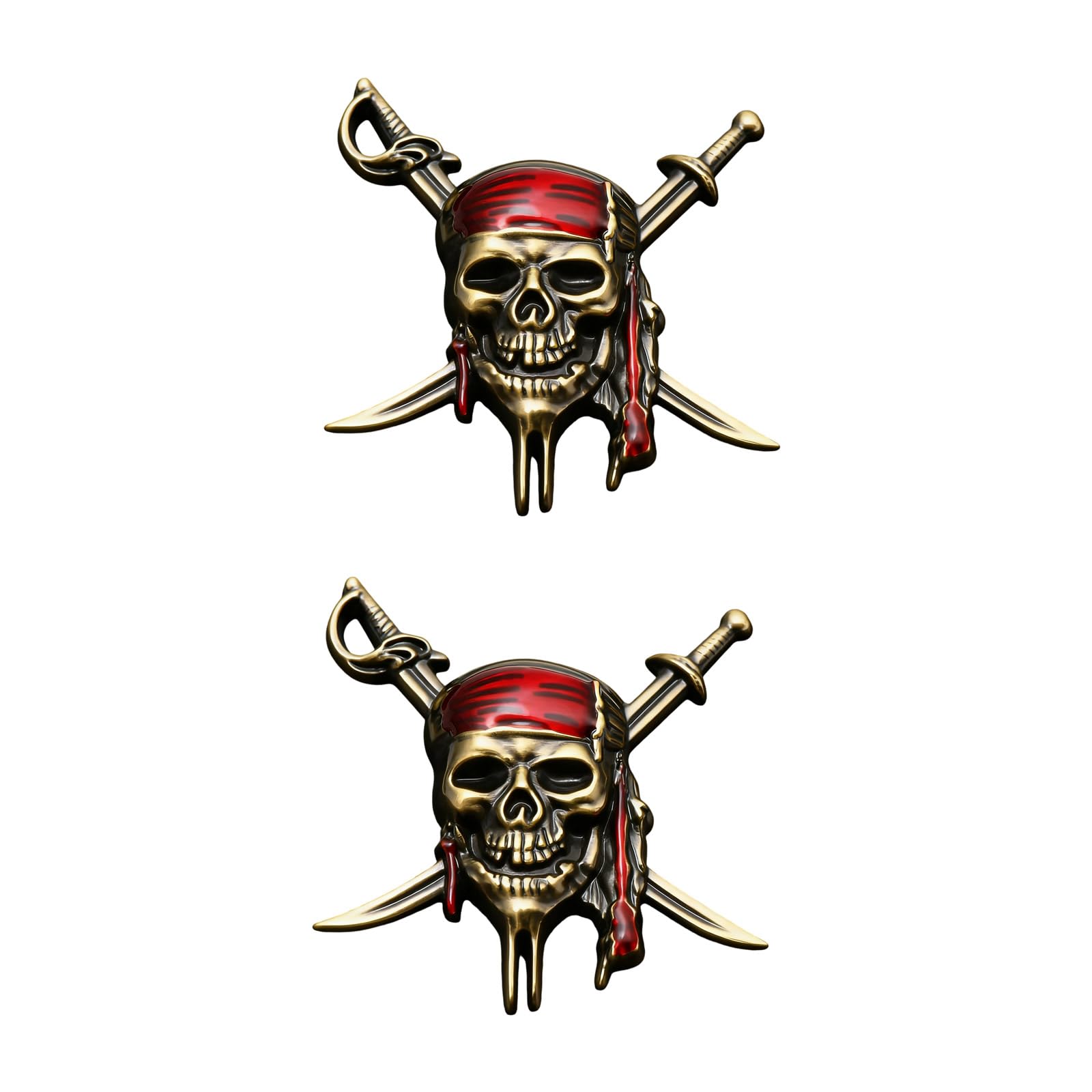 Jazuaiao Customizable Skull Car Decal Metal Sticker for Vehicle Exterior Long Lasting Adhesive Decorative Sticker Outdoor Car