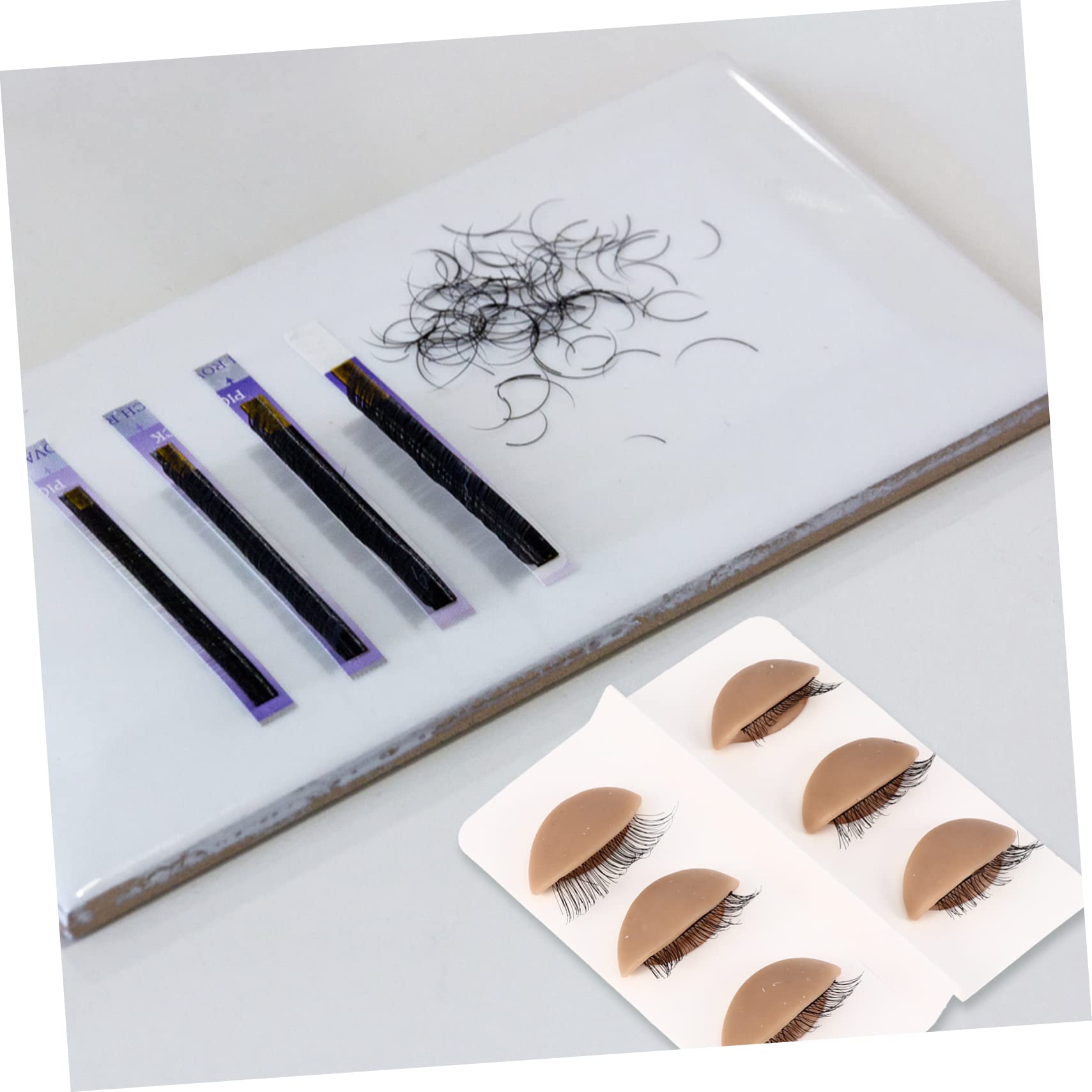 MAGICLULU 2 Set Di Strumenti Per La Pratica Del Trucco Delle Palpebre 6 Paia Riutilizzabili in Silicone Per Lallenamento Dellestensione Delle Ciglia 6 Paia * 2
