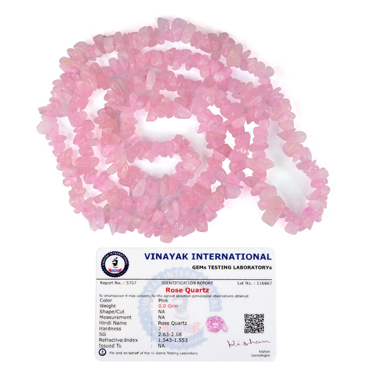 Reiki Crystal Products Certified Rose Quartz Mala Natural Crystal Stone Reiki Healing Chip Bead Mala For Unisex Adult. Charged By Reiki Grandmaster & Vastu Expert (B09T661WBR) Amazon Price History, Amazon Price Tracker