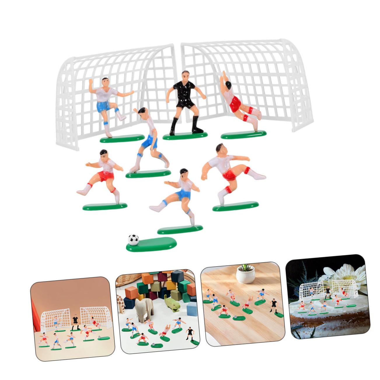 PRETYZOOM 8 Set Decorazioni Per Torte Di Compleanno A Tema Calcio Decorazioni Per Torte A Tema Sportivo Decorazioni Per Feste