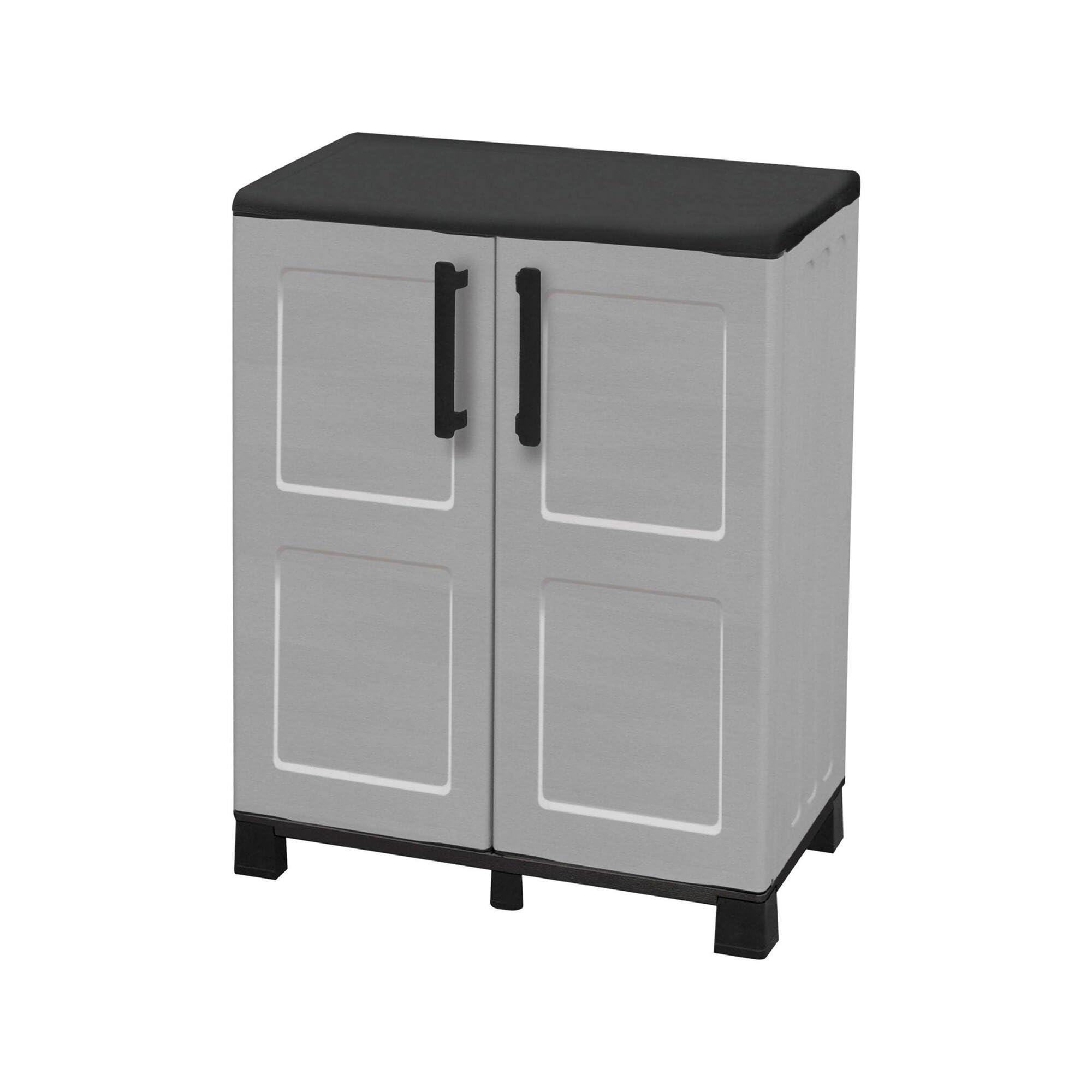 Armadio Da Esterno Dmora Waremme | Polipropilene 100% Made Italy | Grigio Chiaro 50x39x92 Cm - Foto 9