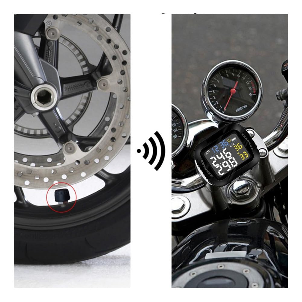 System monitorowania ciśnienia w oponach motocyklowych, czujnik podczerwieni z 2 czujnikami zewnętrznymi, system monitorowania ciśnienia w oponach Moto