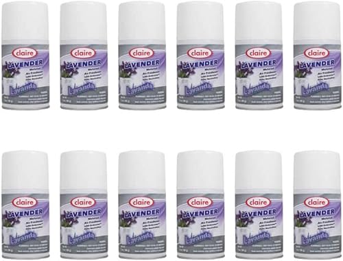 Claire Ambientador medidor lavanda Cl115-12pk 7 onzas, peso neto, 12 unidades