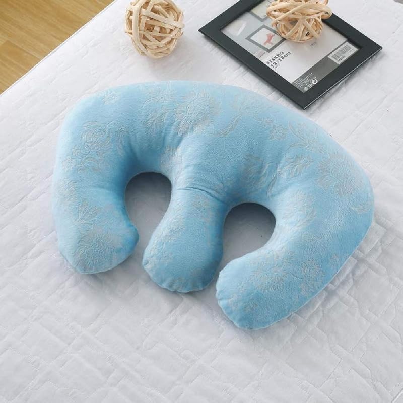 Almofada em formato de coração para maca de salão cozy heart, azul-claro