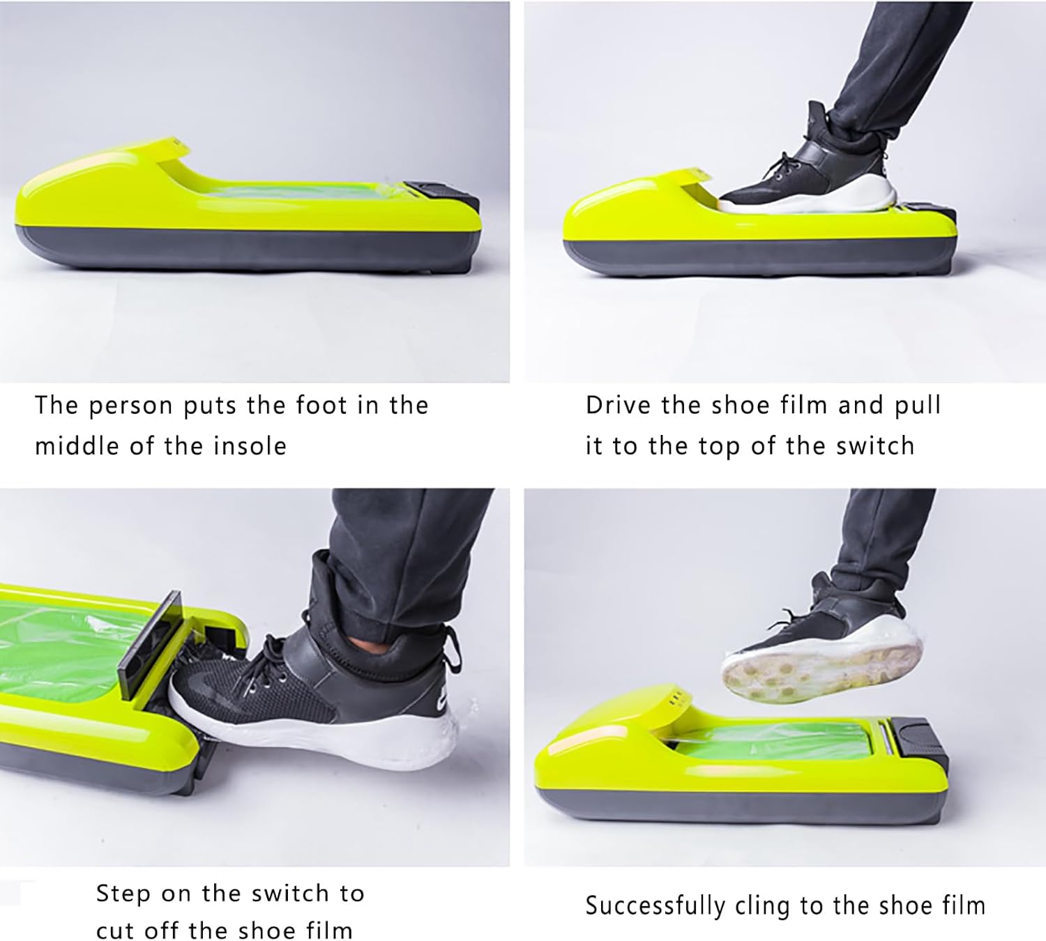 Automatic Shoe Film Machine, Shoe Film Dispenser with 1 Roll of 600 Pieces of Film, Anti Slip and Cut Perfectly, Practical and Saving Space, for Shop, House, Office, Hospital, Factory