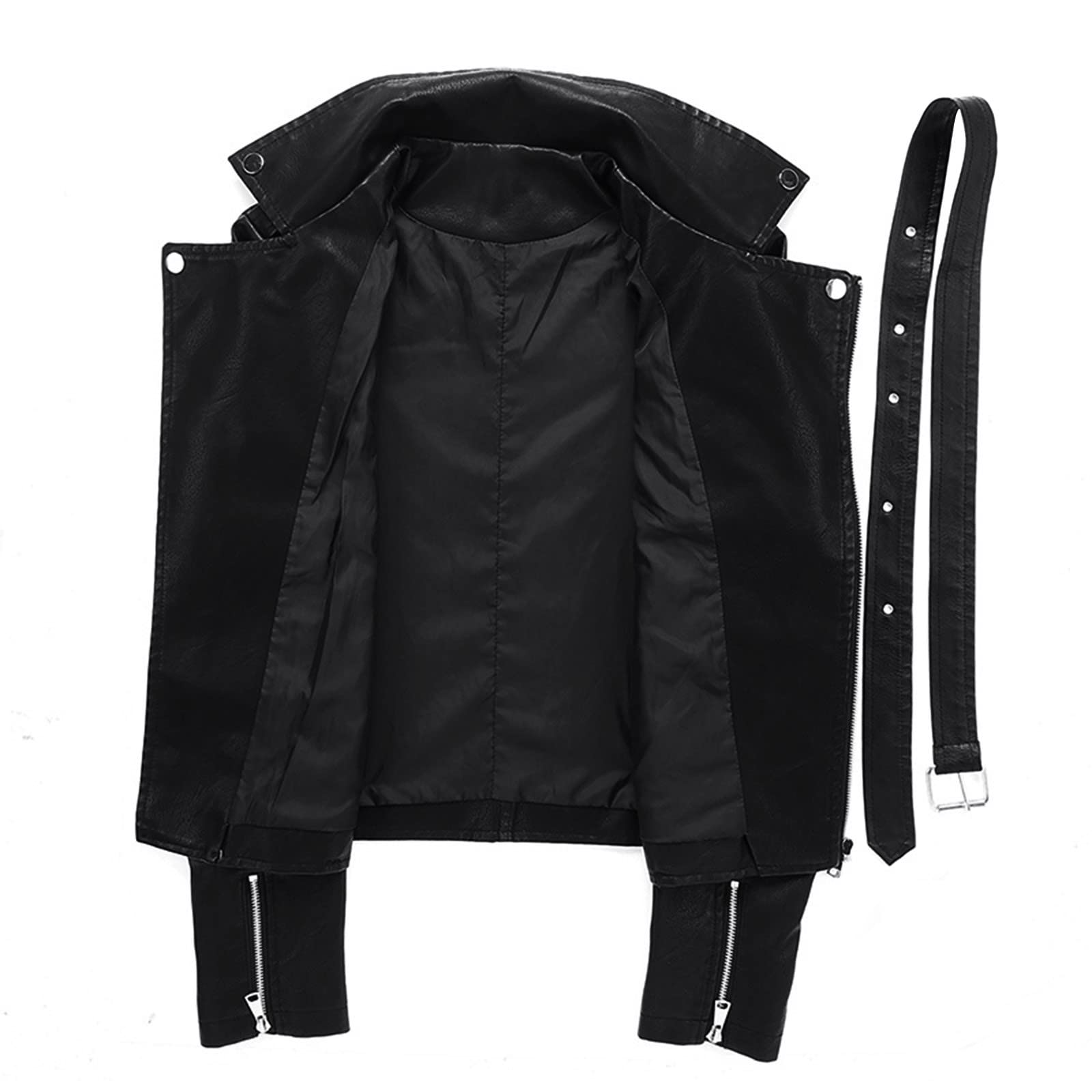 Giacca in Pelle a Maniche Lunghe da Donna Giacca in Pelle da Moto Giacca in Pelle PU Giacca da Donna alla Giubbotto Sportivo Donna Invernale Donna Giubotto
