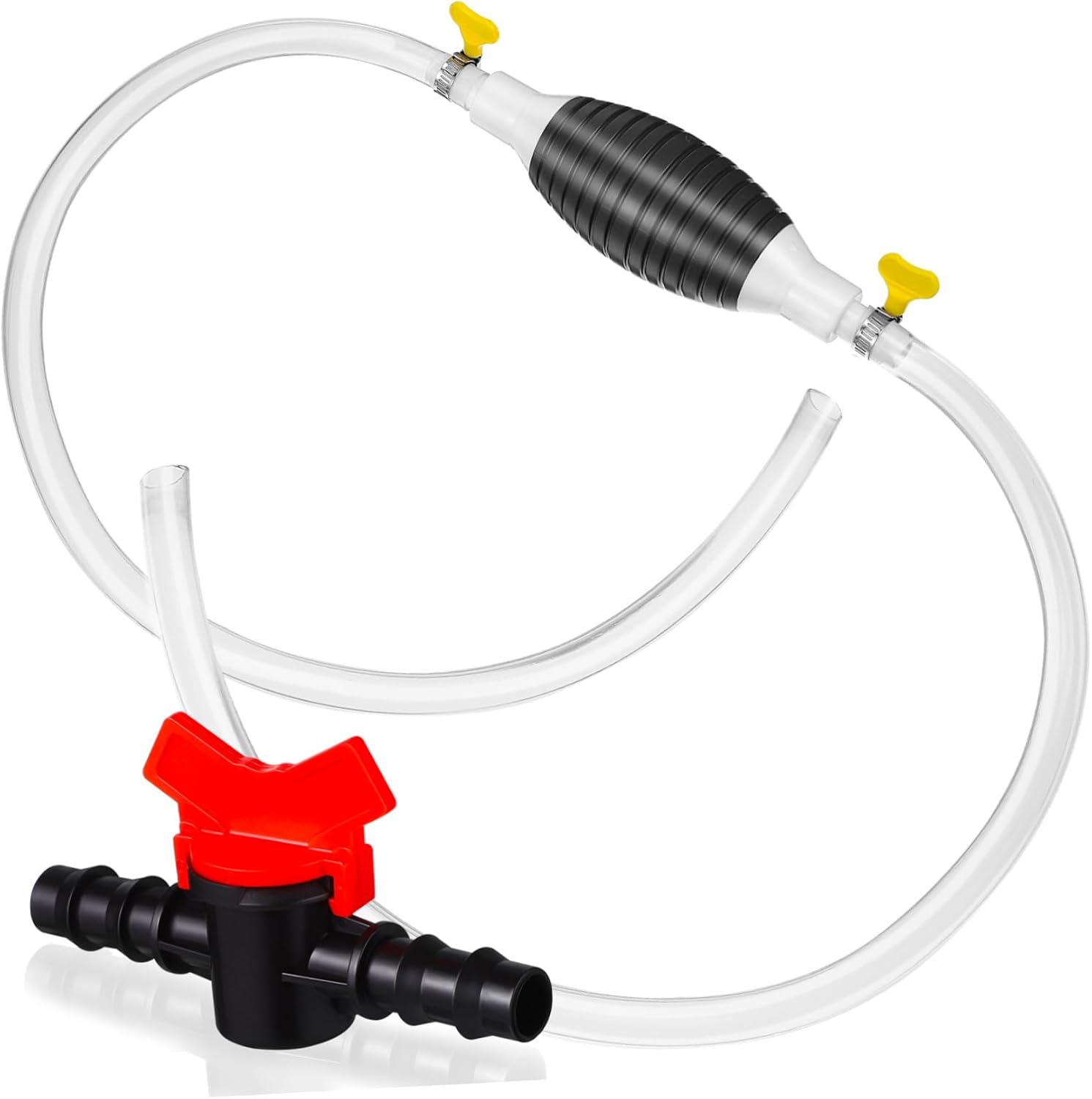 Wakauto 1 Set Plastic Manual Oil Pump + Shutoff Valve Set