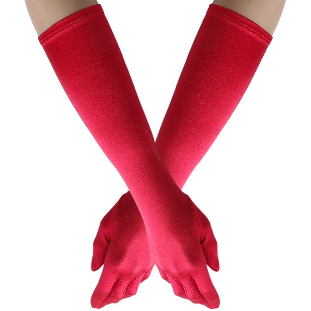 Classic Satin Gloves, Below-The-Elbow Length