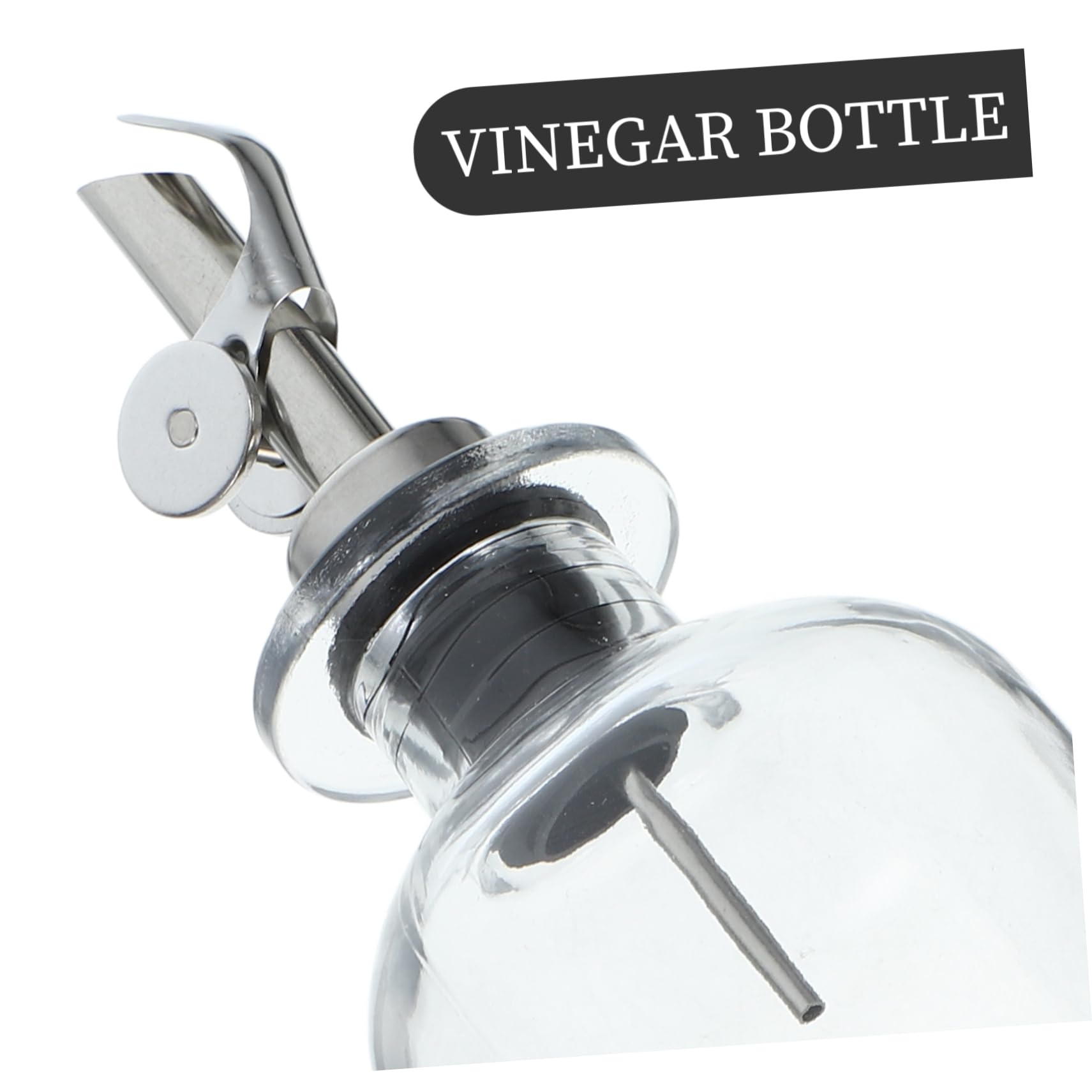 IMIKEYA Set 2pezzi Dispenser per Olio e Aceto in Vetro e Acciaio Inossidabile 350ml Chiusura Automatica, Versatile e Pratico per Cucina