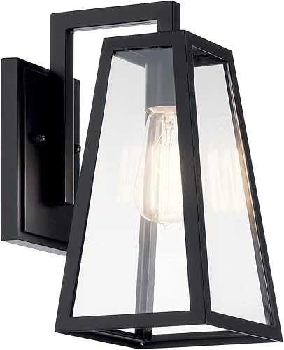 Kichler Delison - Lámpara de pared (11,5 pulgadas, 1 Lt, color negro)