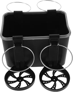 LIFKOME Organizador para Coche con Soporte para Papel Almacenamiento Consola Central Caja Multiusos Resistente al Agua Compatible Color Negro con Portavasos y Espacio para Objetos Pequeños