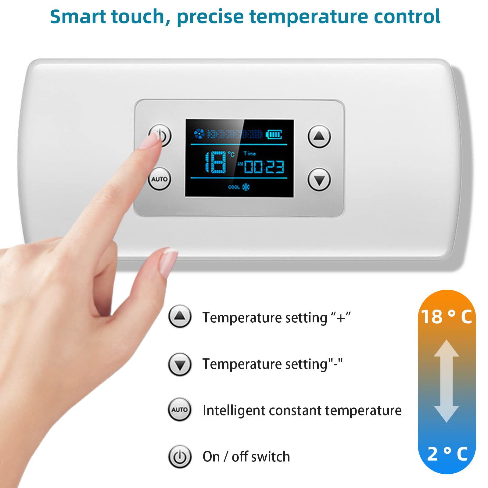 Mini USB Refrigerador de medicamentos y Enfriador de insulina para Almacenamiento de medicamentos para diabéticos, termostato de 2-8 ℃ Refrigerador de medicamentos Doublebattery