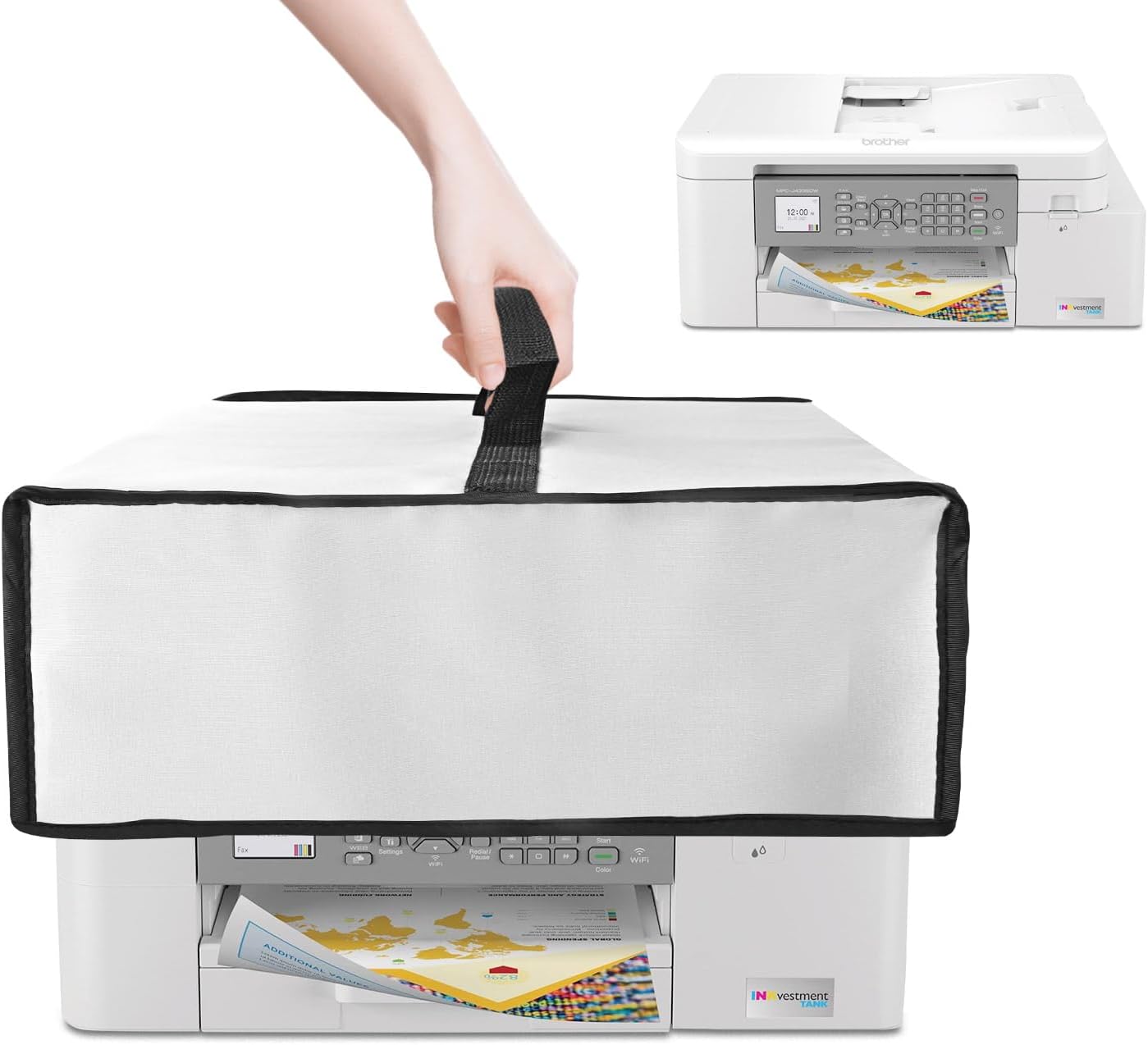 Printer Cover for Brother MFC-J4335DW Tank Printer (Silver)