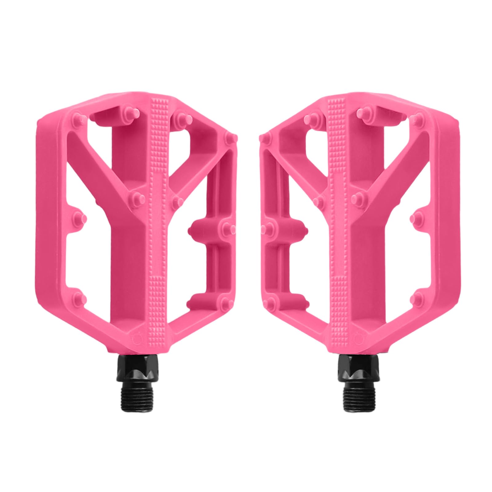 Mountain Bike Pedals, Flat Pedals Aluminum Sealed Bearing Lightweight Platform for Road Mountain Bike(Pink)