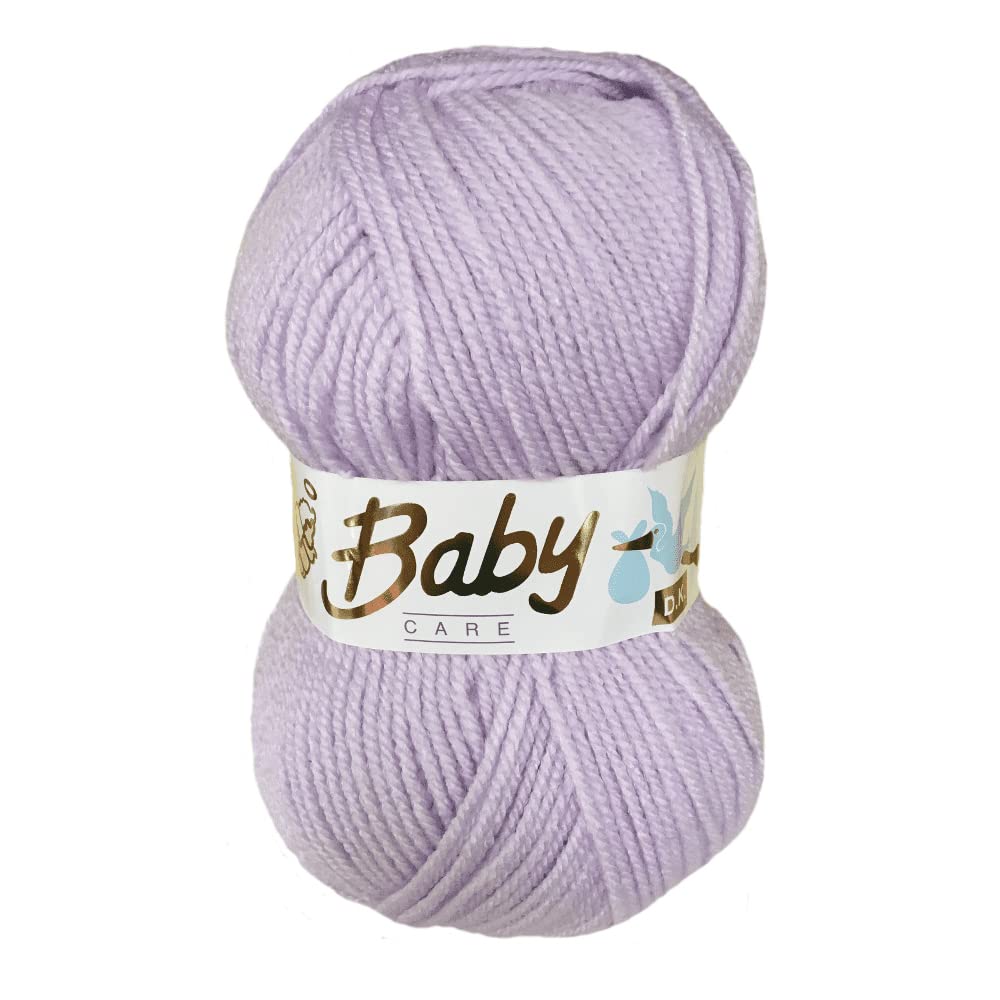 Woolcraft Babycare Baby Wool / Yarn 100g Balls, DK Double Knit Lilac 612
