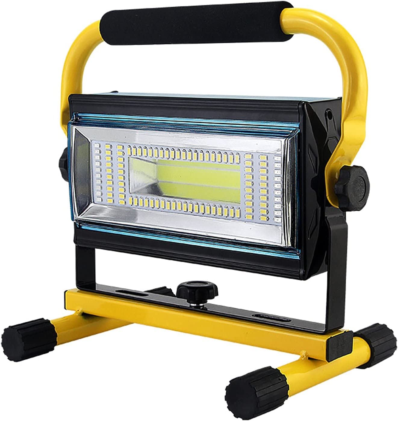 Luz de trabajo LED, luces de trabajo portátiles recargables, 2000 lm, IP65, resistente al agua, para exteriores, con soporte desmontable, lámpara de trabajo para taller, hogar, embarcadero, garaje