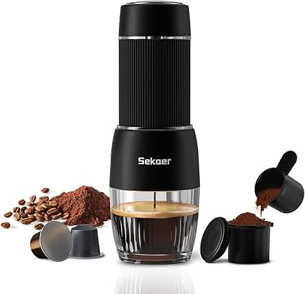 Sekaer Portable Espresso Machine Travel Coffee Maker, 2...