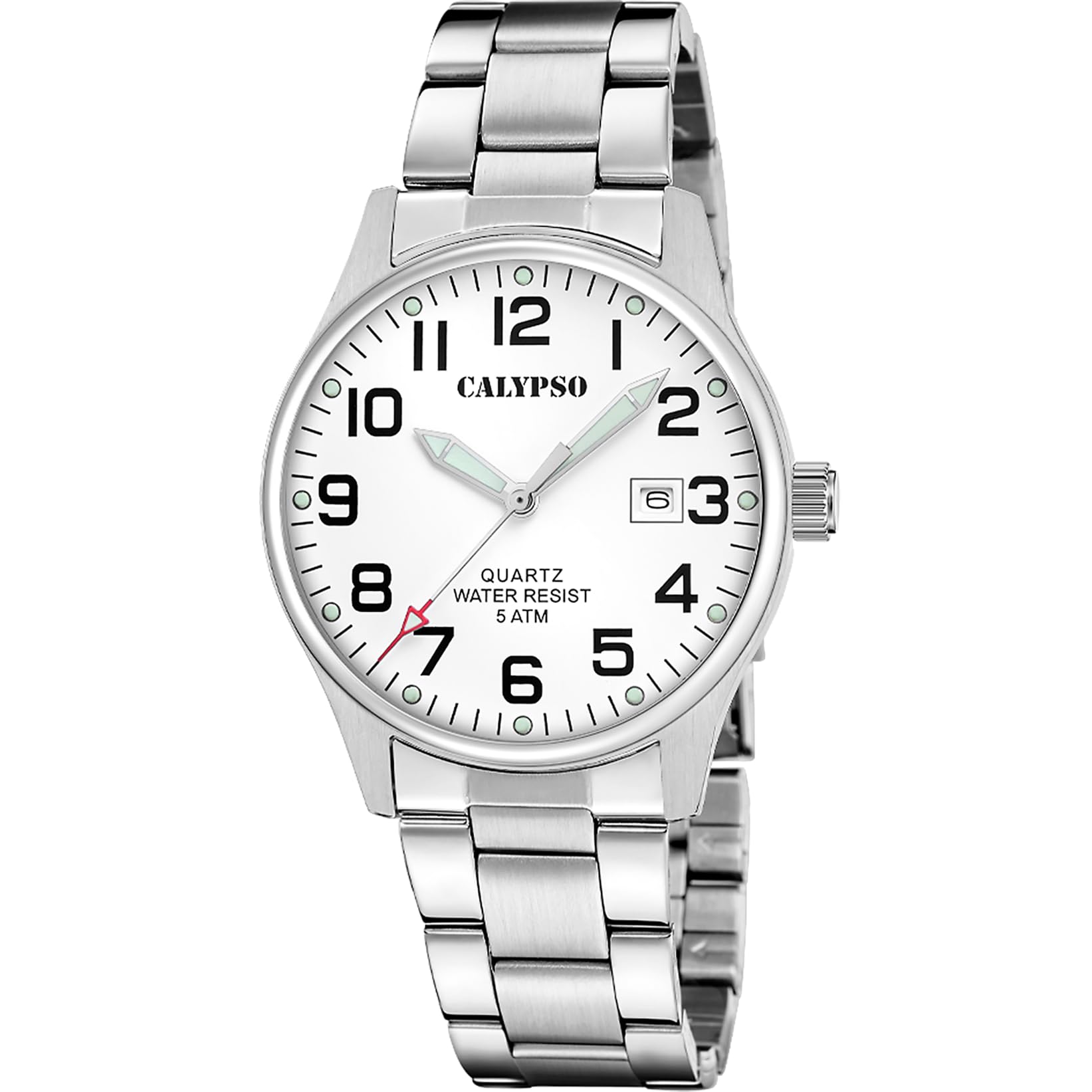 House of Watches - Calypso Mens White Stainless Steel Watch K5860/1
