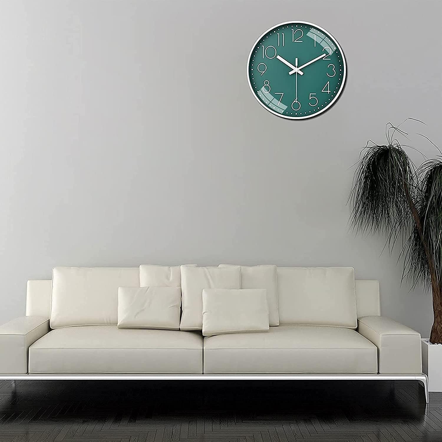 VOLANTIS Teal Silent Wall Clock - No Ticking! -6 VOLANTIS Teal Silent Wall Clock - No Ticking! -6
