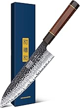 HOSHANHO 8 Inch Japanese Gyuto Chef Knife, 9 Layers 10Cr15CoMoV High Carbon Steel Kitchen Knife, Professional Hand Forged Cooking Knife with Ergonomic Rosewood Handle