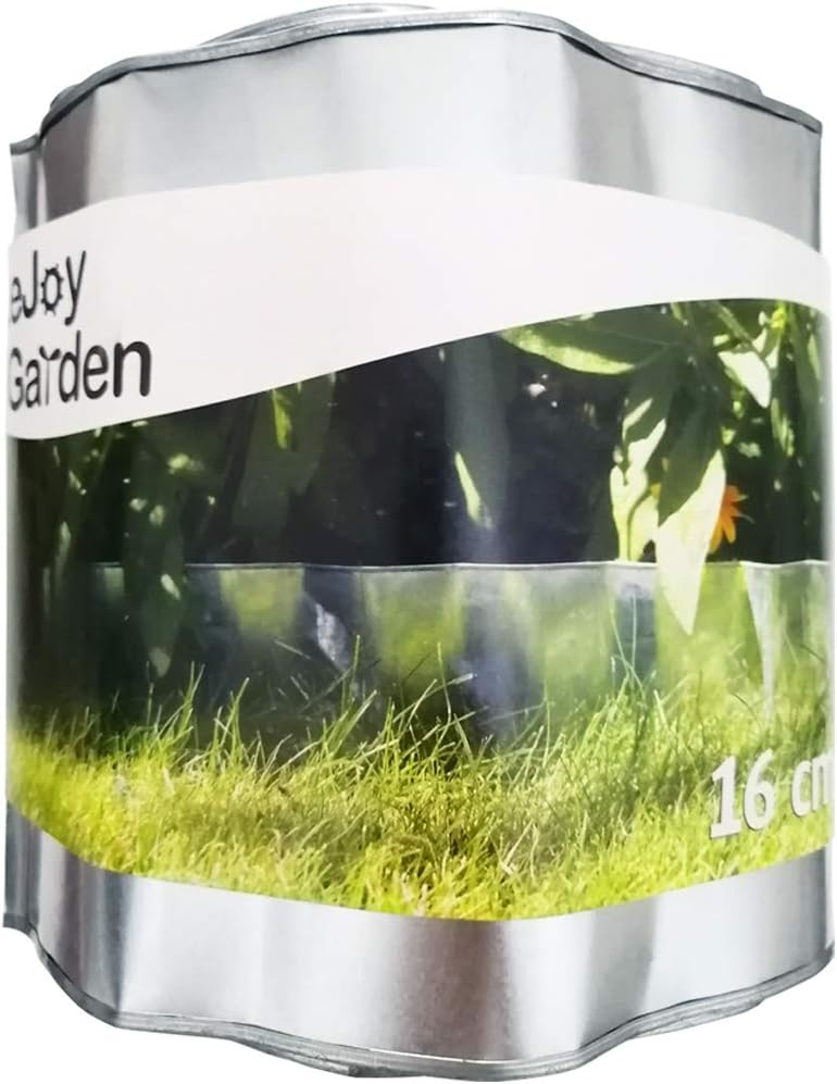 Landscape Edging Coil Galvanized Steel Lawn Edge Antirust Flexibility Sturdy for Lawns,Borders and Pathway,6.3 inch by 16 feet