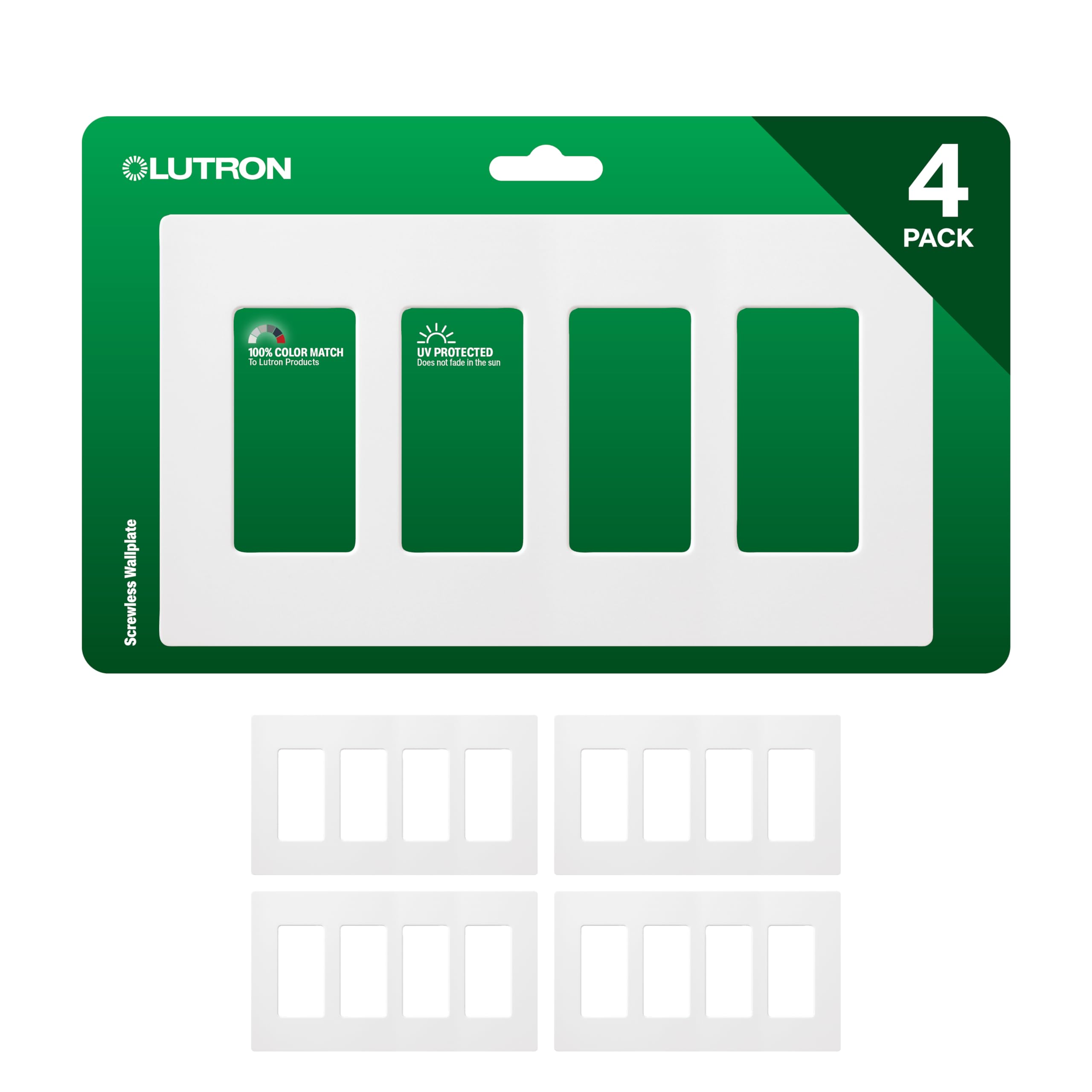 Lutron Claro Wall Plates - Gloss White -13