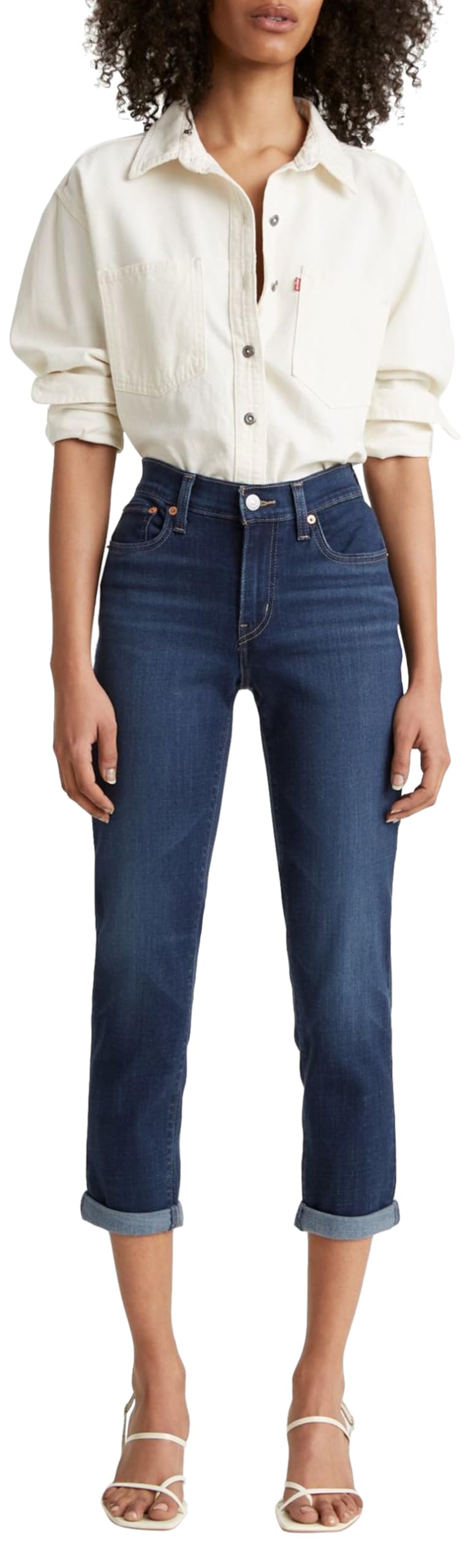 Levi's Women's Mid Rise Boyfriend Jeans, Cobalt Layer, 27W / 27L
