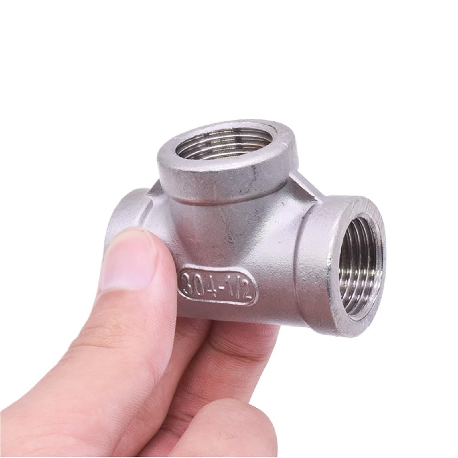 1/8in 1/4in 3/8in 1/2in 3/4in 1in 2in 3in BSP NPT Female tee 3 Ways Splitter 201 304 316 Stainless Steel Pipe Fitting Connector Coupler(NPT SS304,1/4in) Brass Hose