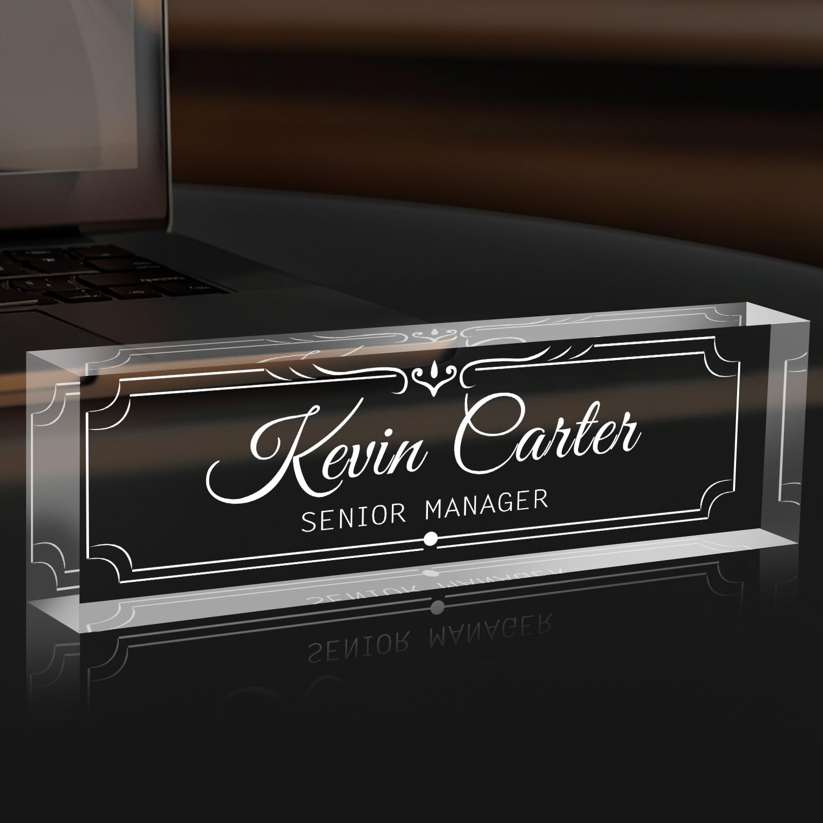 Personalized Office Name Plate for Desk, Acrylic Desk Accessories Funny, Custom Employee Appreciation Gifts,Desk Decorations Gift for Boss Nurse