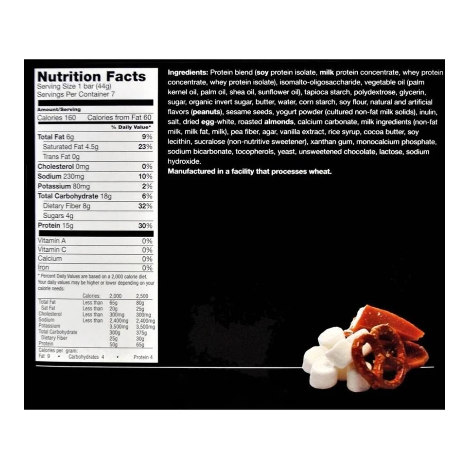 PROTIFIT - Low Calorie Salted Toffee Pretzel Protein Bar 2 Pack, High Protein, 15g Protein, Low Carb, Low Sugar, Ideal Protein Compatible, 7 Servings Per Box, (2 Pack) image 2 of 7 B0B623DJ1R