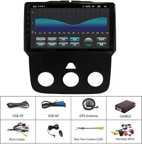 Miniatura 6 de Para Dodge RAM 1500 2500 3500 Radio Actualización 2013-2018 Manual AC Stereo Reemplazo 1280 * 720 Pantalla táctil Construido en Carplay inalámbrico