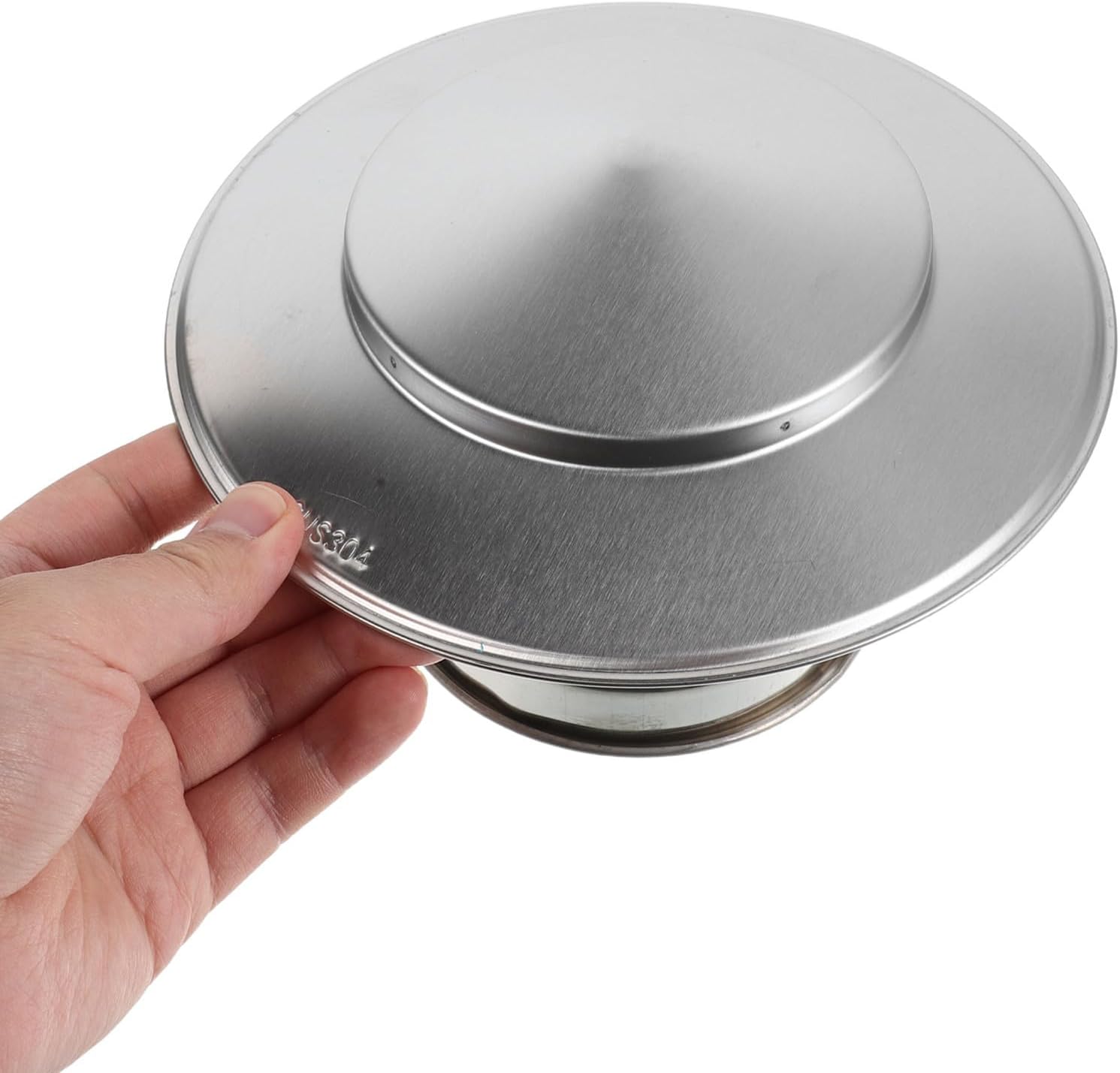 2pcs Stainless Steel Chimney Rain Guard Caps for Fireplace Chimney and Stove Flue, Round Cone Shaped Vent Covers with Mesh Grid Structure and Wind Resistance for Outdoor Home Use