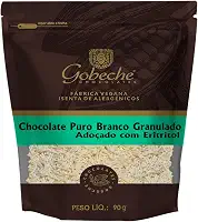 Chocolate Puro Branco Granulado Gobeche - Adoçado com Eritritol - 90g