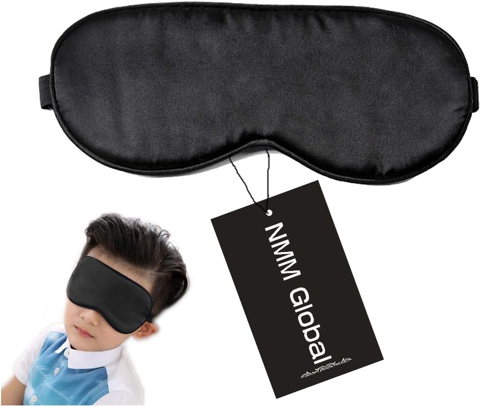 NMM Global 100% Mulberry Silk Sleep Mask Blackout, Cute Natural Sleeping Mask with Adjustable Elastic Strap, Satin Eye Cover for Men Women Adults (Star): Health & Personal Care