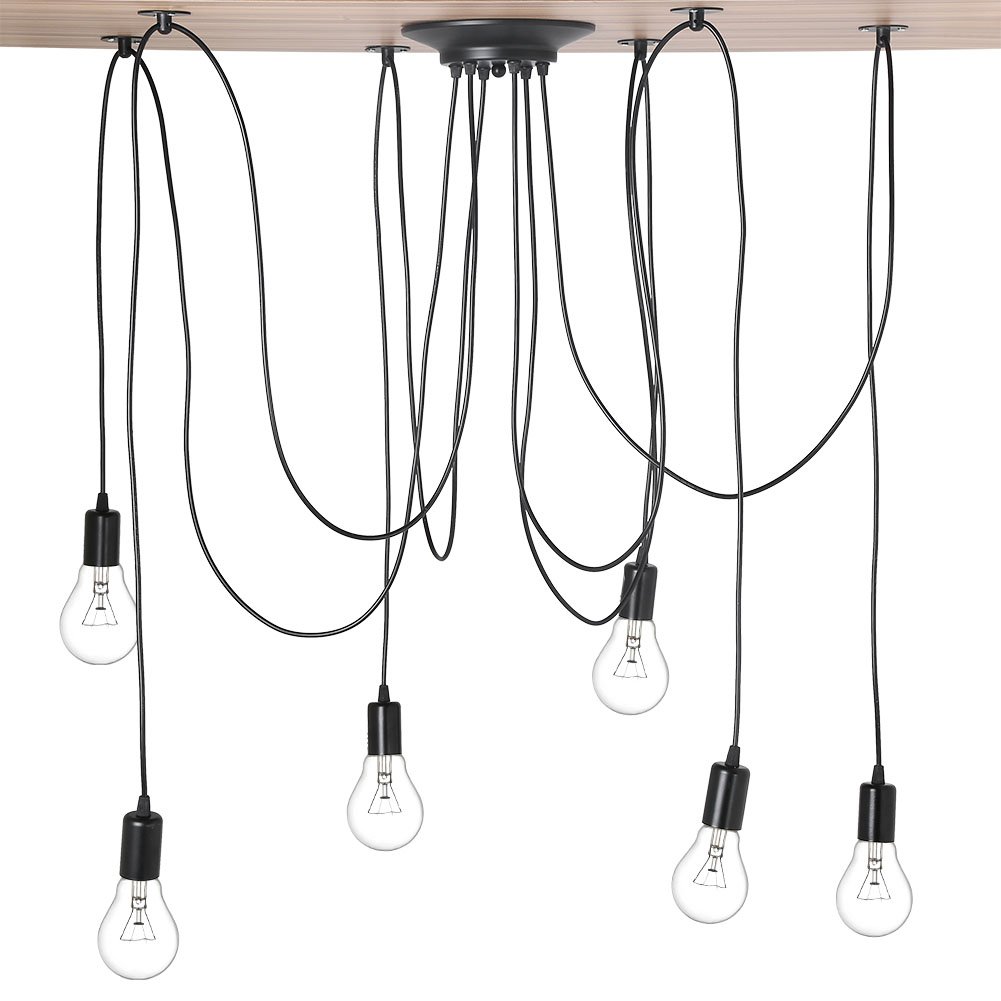 Qcwwy Soporte de Lámpara Colgante, Estilo Industrial Vintage, para