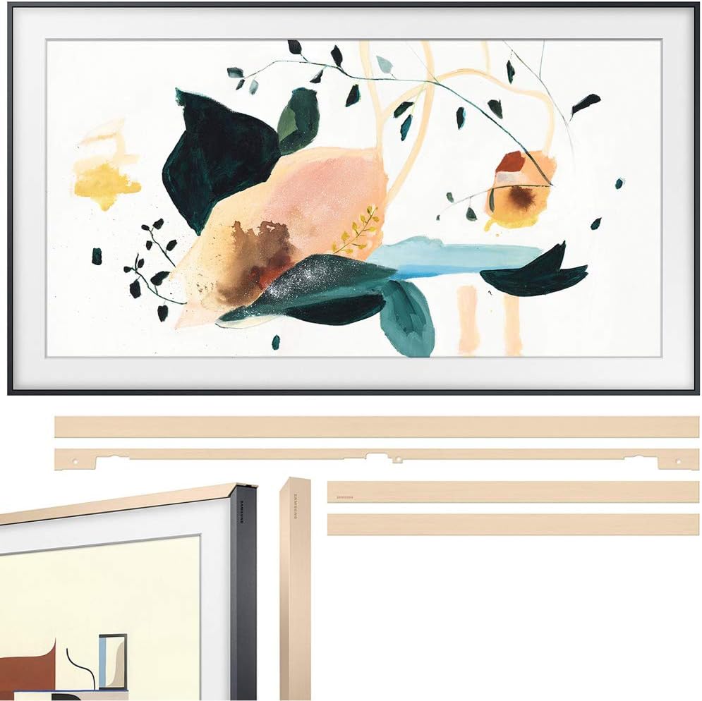 SAMSUNG QN50LS03TAFXZA The Frame 3.0 50 inch QLED Smart 4K UHD TV Bundle 50 inch The Frame Customizable Bezel Beige
