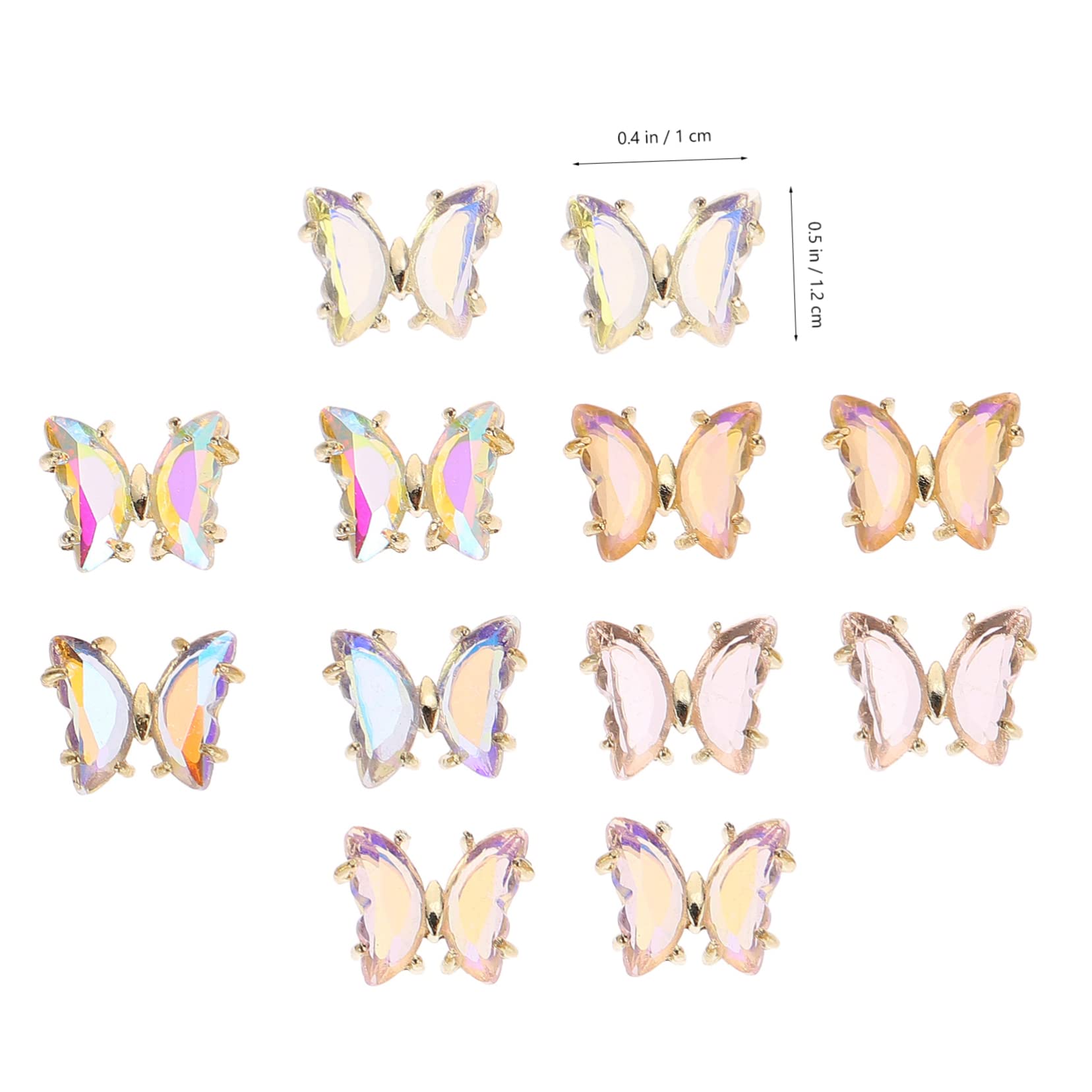 Beavorty 60 Pezzi Farfalla Gioielli Per Unghie Nail Art Charms Decorazioni Per Unghie Per Arte Del Chiodo Chiodo Ciondola I Fascini Nail Art Strass Farfalle Nail Art Fascino Zircone