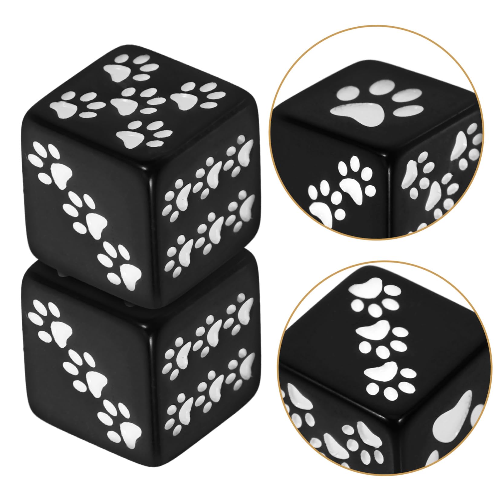 Abaodam 50 Pièces Dés À Motif De Patte Dés Dés pour De Hasard Accessoires De Dés Dés Portables De Société Dés Dés en Résine Dés De Divertissement Dés Multi Faces Disposition des