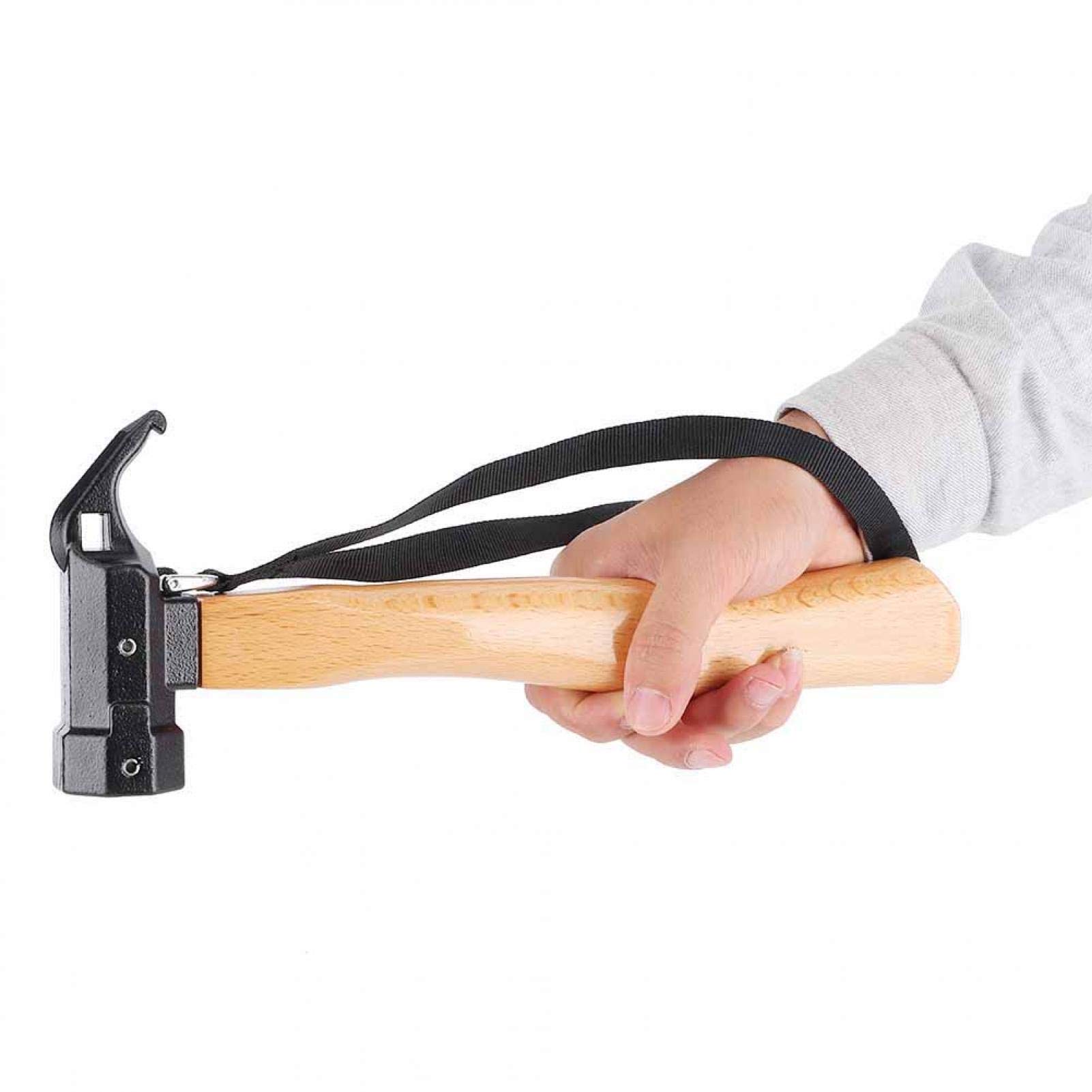 Garra de Martillo, Martillo de uñas Multifuncional de Acero al Carbono con Mango de Madera, Herramientas de reparación Manual