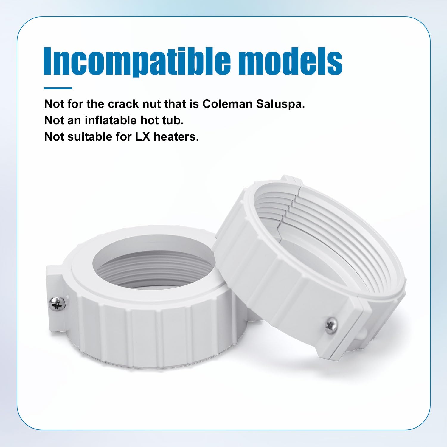 Wasserstraße Split Mutter 5,1 Cm - Mit Schrauben Für Heizungsinstallation