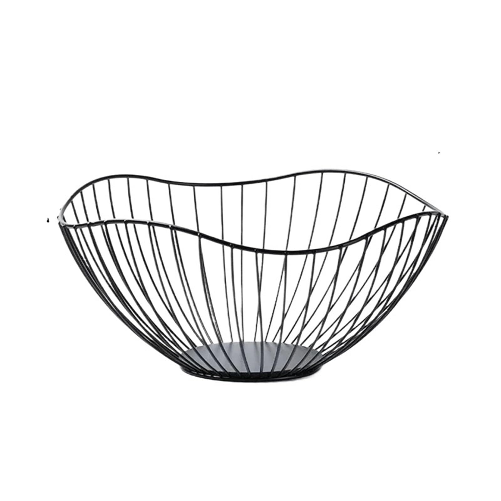 egg basket, Morden Wire Snack Bread Vegetable Storage Bowls Kitchen Eggs Dessert Holder Organizer Cake Stand(A Style Black)