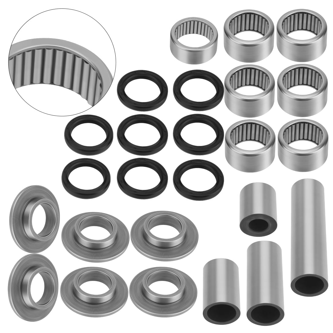 Kit de rodamientos y retenes del sistema de bieletas del basculante apto para Kawa-saki Arctic Cat ATV KFX400 DVX 400 2003-2008 92046-S018 3406-096