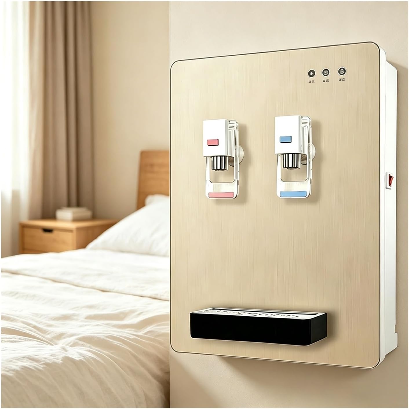 Wall Mounted Mains Fed Unit Water Cooler Dispenser for Kitchen | Hot & Cold 2 Temperatures Drinking Water Cooler,750ML Instant Hot Water Dispenser