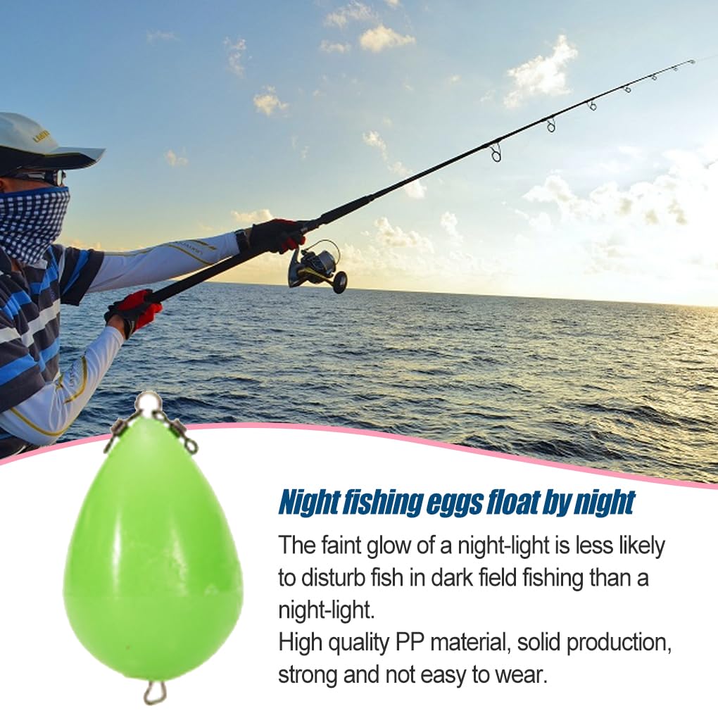 Rock Night Light Luminous Egg Fishing Bobbers Long Distance Thrower Akcesoria w kształcie jajka Bouy Wydajna przynęta 20 g (5 szt.) 5 szt