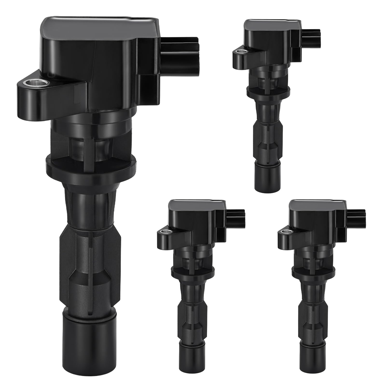 4-Pack UF516 Ignition Coils Compatible with Ford Fusion 2006-2009 2.3L L4, Compatible with Mercury Milan 2006-2009 2.3L L4 Engine- Replaces 6E5Z12029AA